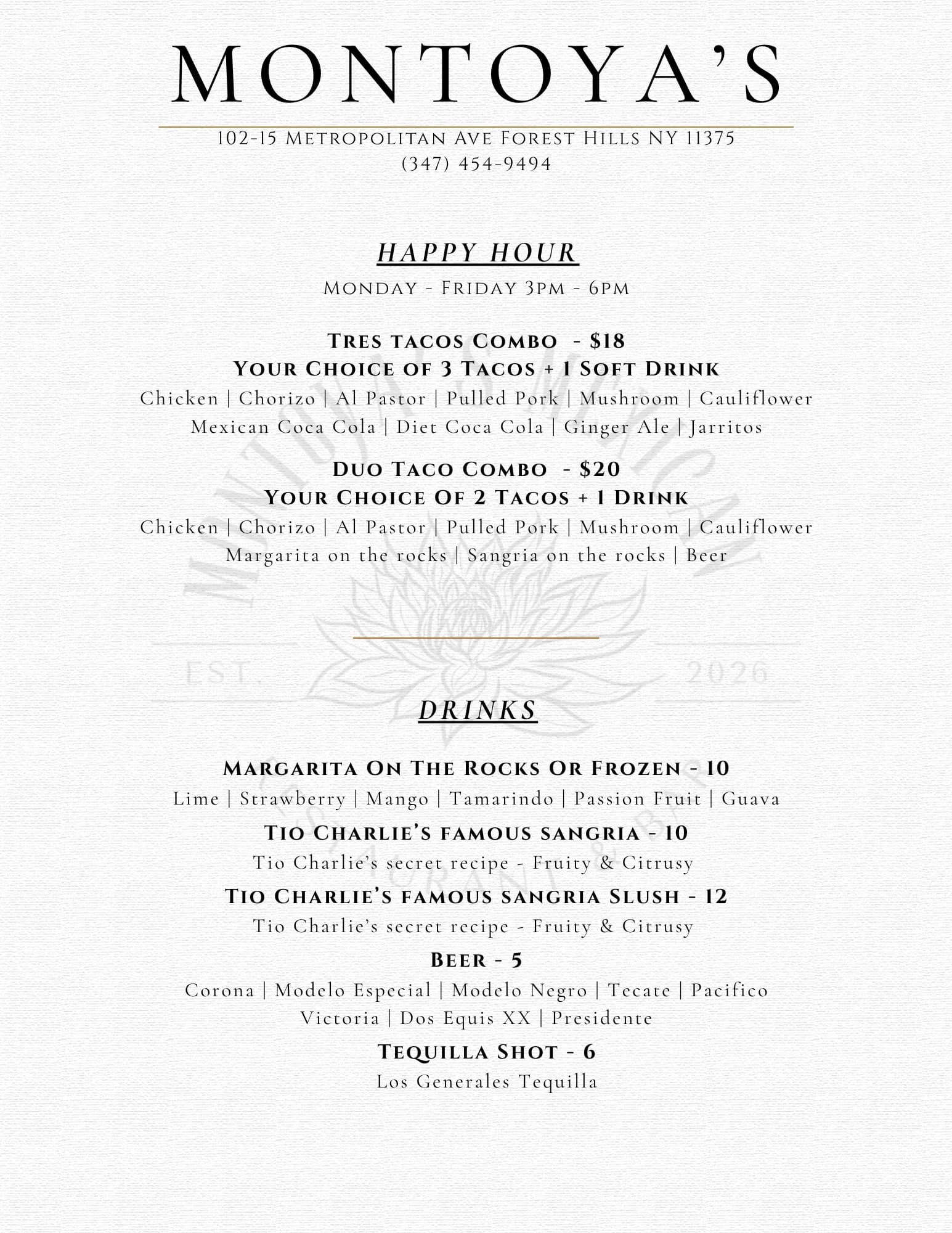 Menu Book