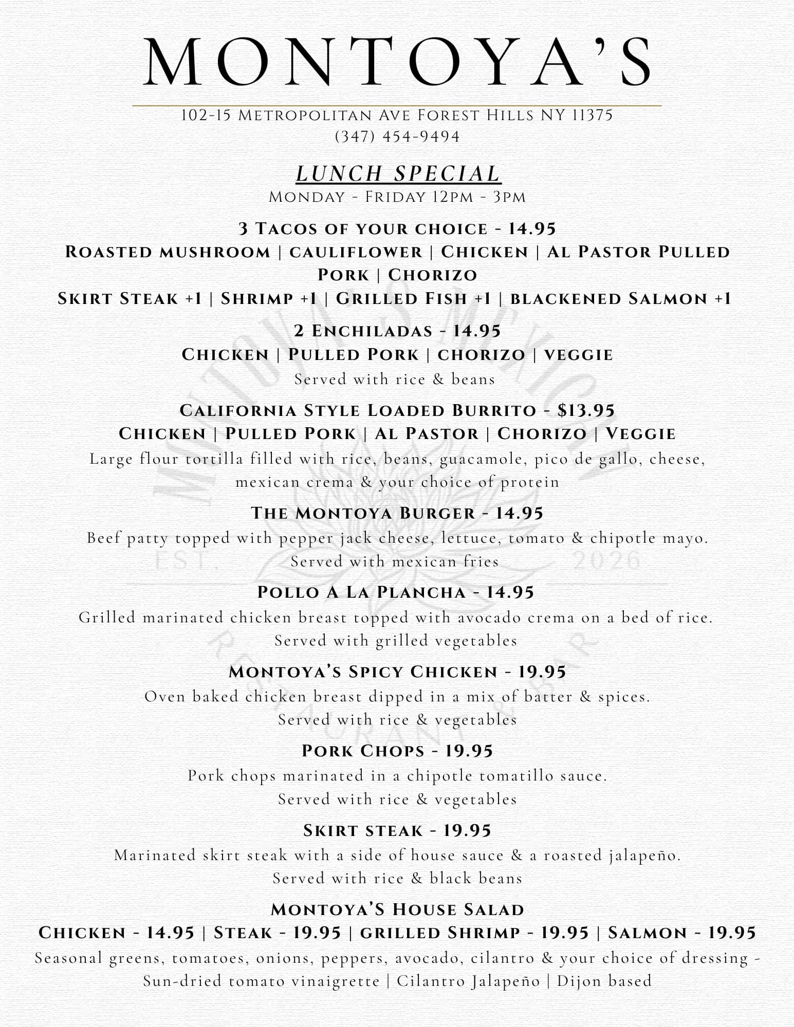 Menu Book