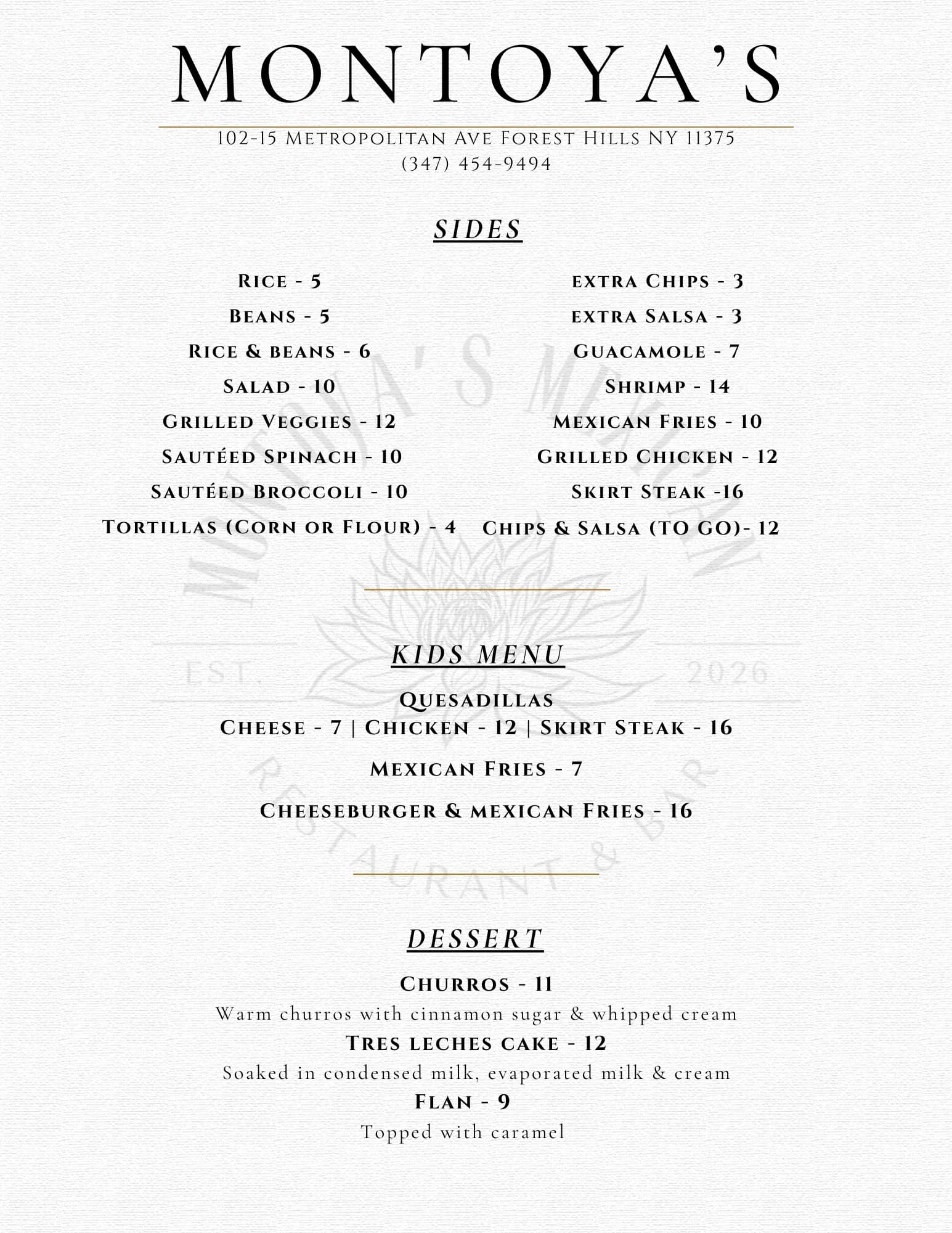 Menu Book